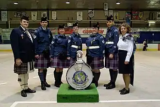 226 Pipeband lors de la revue annuelle 2008 au Colisée de Trois-Rivières.
