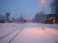 La gare de chemin de fer.