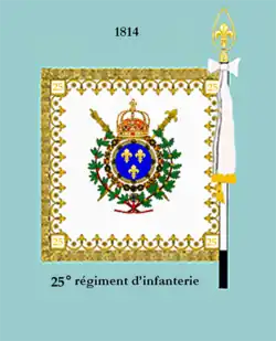 Drapeau modèle 1re&nbsp;Restauration (revers)