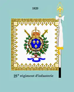 Drapeau modèle 2e&nbsp;Restauration (revers)