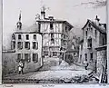 26 rue des Marmouzets : état au début du XIXe&nbsp;siècle, avant pose de l'enduit.