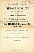 Encart commercial horticole ancien.