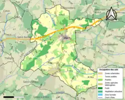 Carte des infrastructures et de l’occupation des sols en 2018.