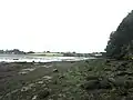 La Pointe du Glugeau et l'entrée de l'anse (ria) de Keroullé.