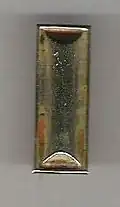 Ce modèle d'insigne de 2nd lieutenant, était surnommé coffin (cercueil) en raison de sa forme.
