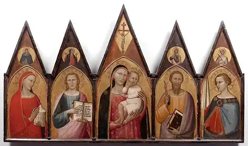 Madone à l’Enfant avec Saints, Allegretto Nuzi, fin 1340