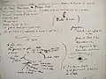 Manuscrit littéraire avec croquis préparatoires.
