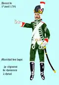 2e&nbsp;régiment de chasseurs à cheval par décret de 1791