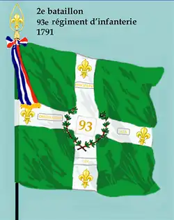 2e bataillon du 93e&nbsp;régiment d'infanterie de ligne ci-devant Enghien de 1791 à 1793