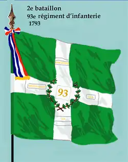 2e bataillon du 93e&nbsp;régiment d'infanterie de ligne partir de 1793