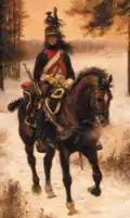 Dragon du 2e&nbsp;régiment durant les guerres napoléoniennes