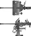 Canon 3,7&nbsp;cm Flak M42U sur la version LM 42U.
