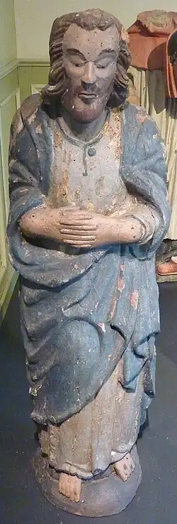 Chapelle Saint-Languis, statue de saint Languis (bois polychrome, XVIe siècle).