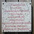 Musée Mémoires 39-45 : plaque commémorative de la reddition du colonel allemand Fürst le 4 septembre 1944.
