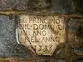 La première pierre du Dôme de Milan