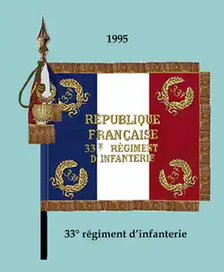 Drapeau du 33e&nbsp;RI (avers)