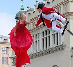 Au Międzynarodowy Festiwal Teatrów Ulicznych Ulica&nbsp;(pl) de Cracovie. Septembre 2021.
