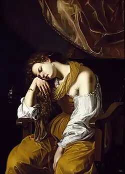 Artemisia Gentileschi, Marie-Madeleine en Mélancolie (en), entre 1622 et 1625.