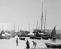 Le port de Kérity à la fin du XIXe&nbsp;siècle (avec le caboteur Picard Destelan, de Lorient).