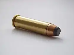 Cartouche du Colt Python, la .357 Magnum (ici en version soft point).