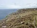 Le GR 34 et les falaises à l'ouest de « Ti Félix ».