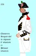 3e régiment d’infanterie de ligne de 1791 à 1792