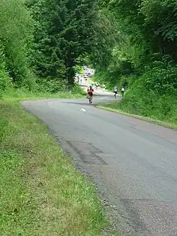 Vue à 5&nbsp;km de l'arrivée.