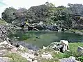 La carrière de Kerglonou (Chanter Braz) sur la rive gauche de l'Aber Ildut.