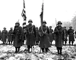 Présentation du 442e RCT à Bruyères le 12/11/1944.
