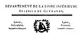 Papier à en-tête du DISTRICT DE  GUÉRANDE
