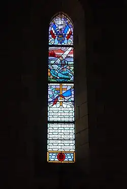 Second vitrail d'hommage aux enfants de Saillé morts pour la France.