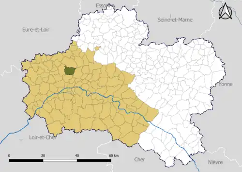 Cercottes dans l'arrondissement d'Orléans en 2020.