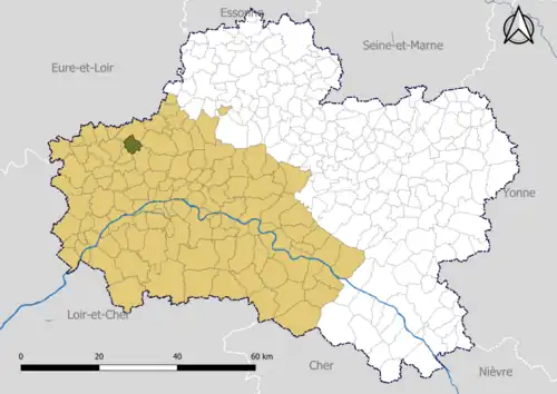 Huêtre dans l'arrondissement d'Orléans en 2020.