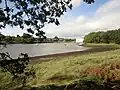 La partie aval de la ria du Plessis vue du sud de la presqu'île de Saint-Guénaël.