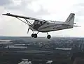 Vu de 3/4 arrière en vol