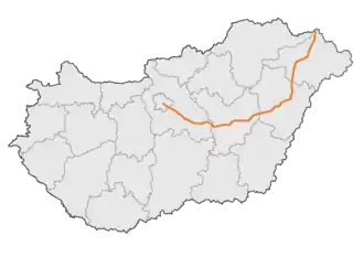 Carte de la route principale 4