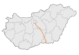 Carte de la route principale 5