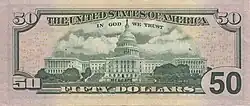 50 dollars américain, Face verso