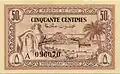 Avers d'un billet de cinquante centimes (1943).
