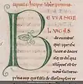 Bréviaire et autres livres liturgiques, Dijon, Bibliothèque municipale, Ms. 114, folio 2 recto (détail)