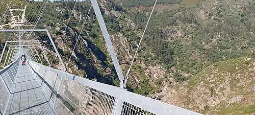 Vue des Passadiços do Paiva&nbsp;(pt) depuis le pont 516 Arouca