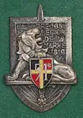 Insigne régimentaire du 51e&nbsp;régiment d'infanterie en 1970