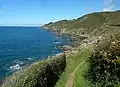 Les falaises de Trédrez et le GR34.