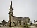 L'église paroissiale Saint-Milliau : vue extérieure d'ensemble.