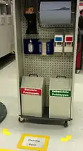 Coin nettoyage dans une usine organisée selon les 5S