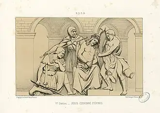 Jésus couronné d'épines.