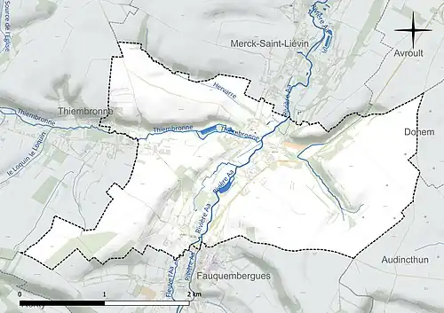Réseau hydrographique de Saint-Martin-d'Hardinghem.