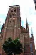 Sainte-Marie de Gdańsk, Pologne, tour avec contreforts