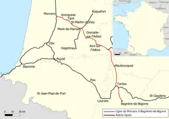 Voir la carte de la ligne.