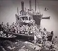 Arrivée d'un contingent de prisonniers de guerre à l'île Longue pendant la Première Guerre mondiale.